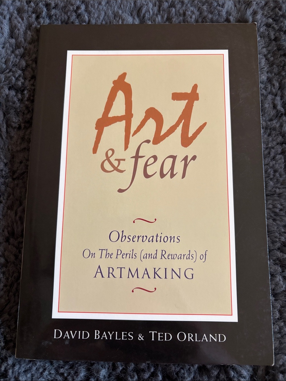 Art & Fear Paperback — Brown and Cream Cover